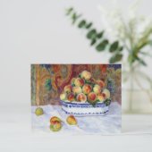 スティルライフピーチピエールオーギュストルノアール ポストカード (スタンド正面)