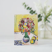 スティルライフフラワーズリンゴ威厳があるマッケ ポストカード (スタンド正面)