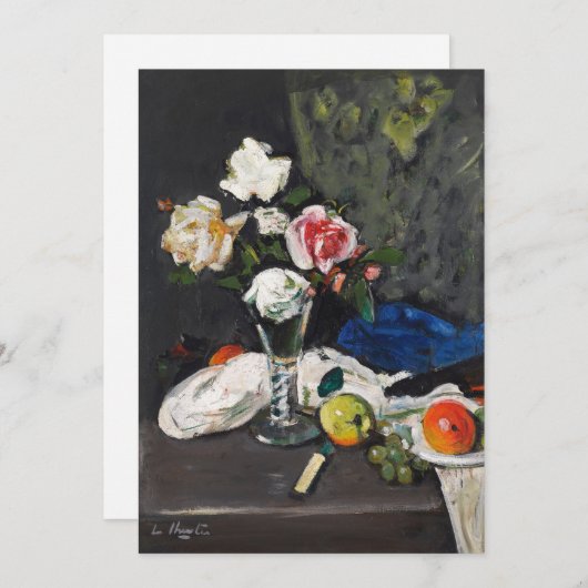 スティルライフフルーツとバラ | ジョージ・レスリー・ハンター (正面/裏面)