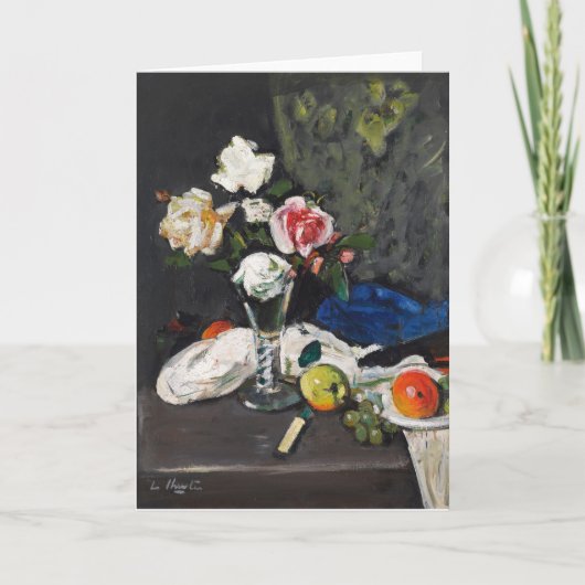 スティルライフフルーツとバラ | ジョージ・レスリー・ハンター カード (正面)