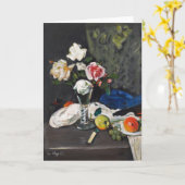 スティルライフフルーツとバラ | ジョージ・レスリー・ハンター カード (黄色い花)