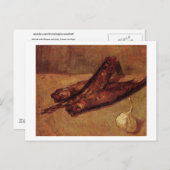 スティルライフブロッターとニンニク、ヴァンゴッホファインアート ポストカード (正面/裏面)