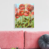 スティルライフポピーinパステルレッド キャンバスプリント (インサイチュ (リビング))