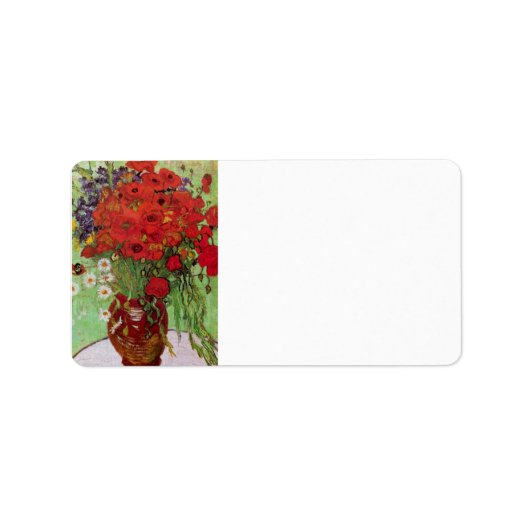 スティルライフレッドポピーとデイジーバイヴァンゴッホ ラベル (正面)