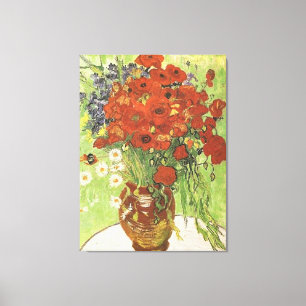 スティルライフレッドポピーとデイジー1890 キャンバスプリント