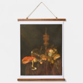 スティルライフロブスターとフルーツタペストリー 吊り下げ型タペストリー (正面)