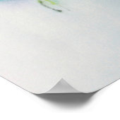 スティルライフローズブーケウォータカラー ポスター (角)