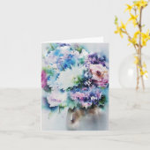 スティルライフローズブーケウォーターカラーアート カード (黄色い花)