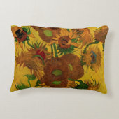 スティルライフ花瓶w 15 Sunflowers Vincent vanゴッホ アクセントクッション (裏面)