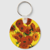 スティルライフ花瓶w 15 Sunflowers Vincent vanゴッホ キーホルダー (裏面)