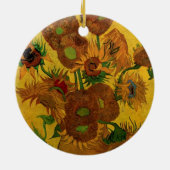 スティルライフ花瓶w 15 Sunflowers Vincent vanゴッホ セラミックオーナメント (裏面)