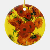 スティルライフ花瓶w 15 Sunflowers Vincent vanゴッホ セラミックオーナメント (裏面)