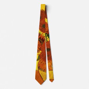 スティルライフ花瓶w 15 Sunflowers Vincent vanゴッホ ネクタイ