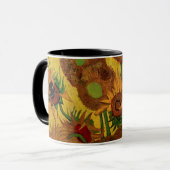 スティルライフ花瓶w 15 Sunflowers Vincent vanゴッホ マグカップ (正面左)