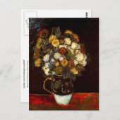 スティルライフ花瓶Zinnias Vanゴッホファインアート ポストカード (正面/裏面)