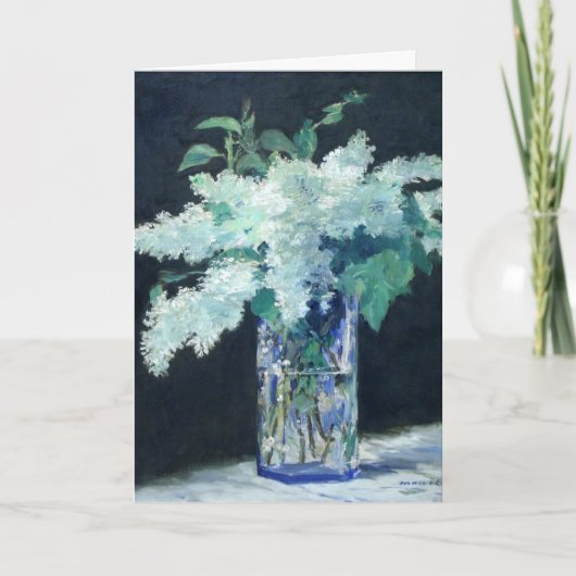 スティルライフ薄紫ブーケバイマネ印象派 カード (正面)