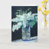 スティルライフ薄紫ブーケバイマネ印象派 カード (黄色い花)