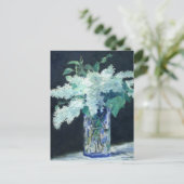 スティルライフ薄紫ブーケバイマネ印象派 ポストカード (スタンド正面)