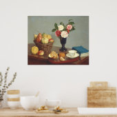 スティルライフ – アンリファンタンラトゥールファインアート ポスター (キッチン)