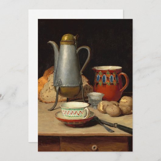 スティルライフ、コーヒーとジャガイモ | アルバートアンカー (正面/裏面)