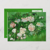 スティルライフ – ピンクのバラと花瓶ビンセント・ファンゴッホ ポストカード (正面/裏面)