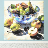 *~*スティルライフSC6フルーツアートギフトクリスタルボウル キャンバスプリント (インサイチュ (ウッドフロア))
