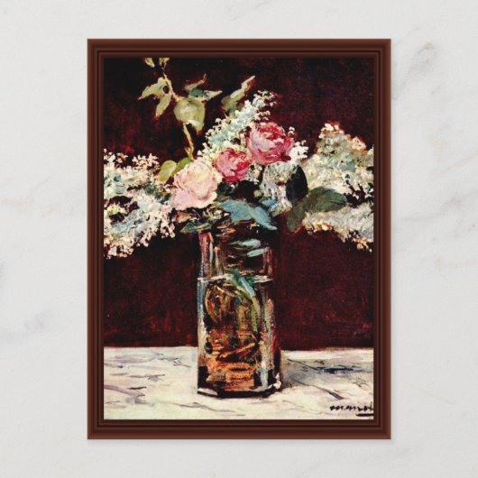 スティルライラックとバラズバイマネ・エドアール ポストカード (正面)