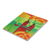 スティル中国のウォーターのジャンクスCubismアート タイル (側面)