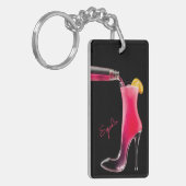 スティレットとカクテルハイヒール キーホルダー (正面左)