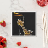 スティレットとワきらめくイン スタンダードカクテルナプキン (インサイチュ)