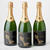 スティレットとワきらめくイン スパークリングワインラベル (ボトル)