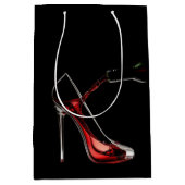 スティレットとワイン抱き枕 ミディアムペーパーバッグ (正面)