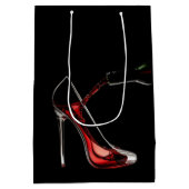 スティレットとワイン抱き枕 ミディアムペーパーバッグ (裏面)