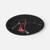 スティレットとワイン ペーパープレート (アングル)