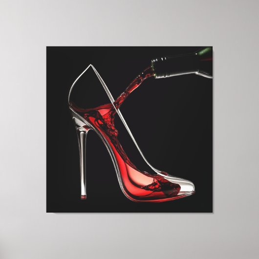 スティレットとワイン – ワインバー キャンバスプリント (正面)