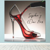 スティレットとワイン – ワインバー キャンバスプリント (インサイチュ (ウッドフロア))