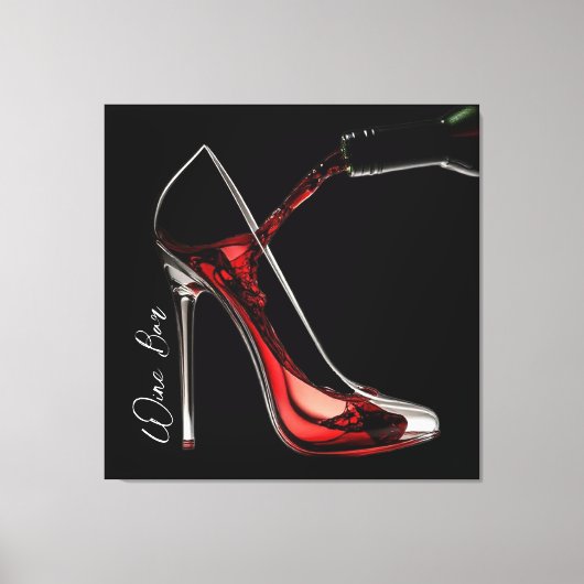 スティレットとワイン – ワインバー キャンバスプリント (正面)