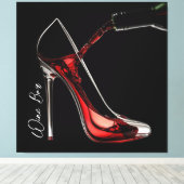 スティレットとワイン – ワインバー キャンバスプリント (インサイチュ (ウッドフロア))