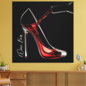 スティレットとワイン – ワインバー キャンバスプリント (インサイチュ (リビング))