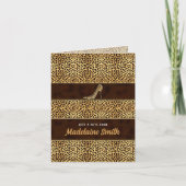 スティレットヒールアンドチエタプリントデラックス ノートカード (正面)