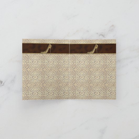 スティレットヒールアンドチエタプリントデラックス ノートカード (内部)