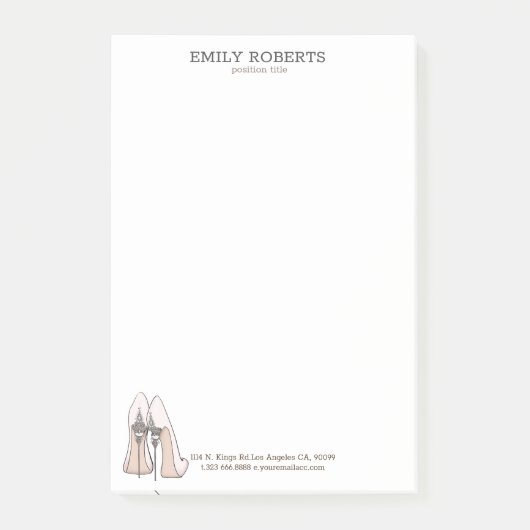 スティレット靴イラストレーション ポストイット (正面)