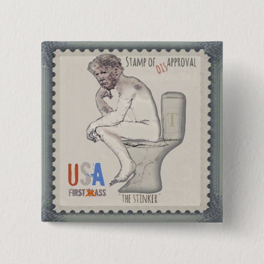 スティンカーボタンを切り詰める 缶バッジ (正面)