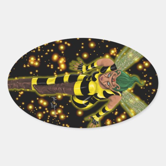 スティンガー楕円 楕円形シール (正面)