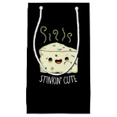 スティンキンキュートおもしろいチーズプンダークBG スモールペーパーバッグ (正面)