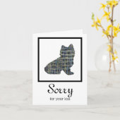 スティングテリア犬ペットの同情カード カード (黄色い花)