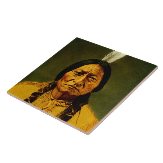 スティングブル先住民アメリカファーストネイションズチーフ タイル (側面)