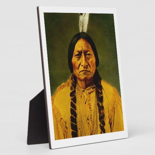 スティングブル先住民アメリカファーストネイションズチーフ フォトプラーク (側面)