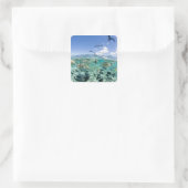 スティングレイを使ったラグーンサファリ旅行 スクエアシール (バッグ)