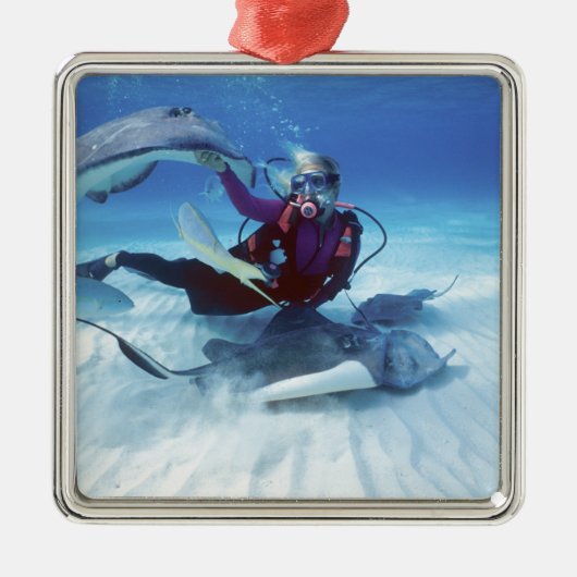 スティングレイシティー、グランドケイマン、ケイマン諸島 メタルオーナメント (正面)